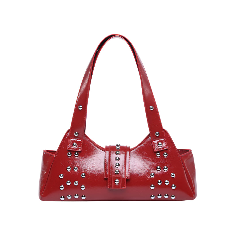PU Leather Rivet Handbag