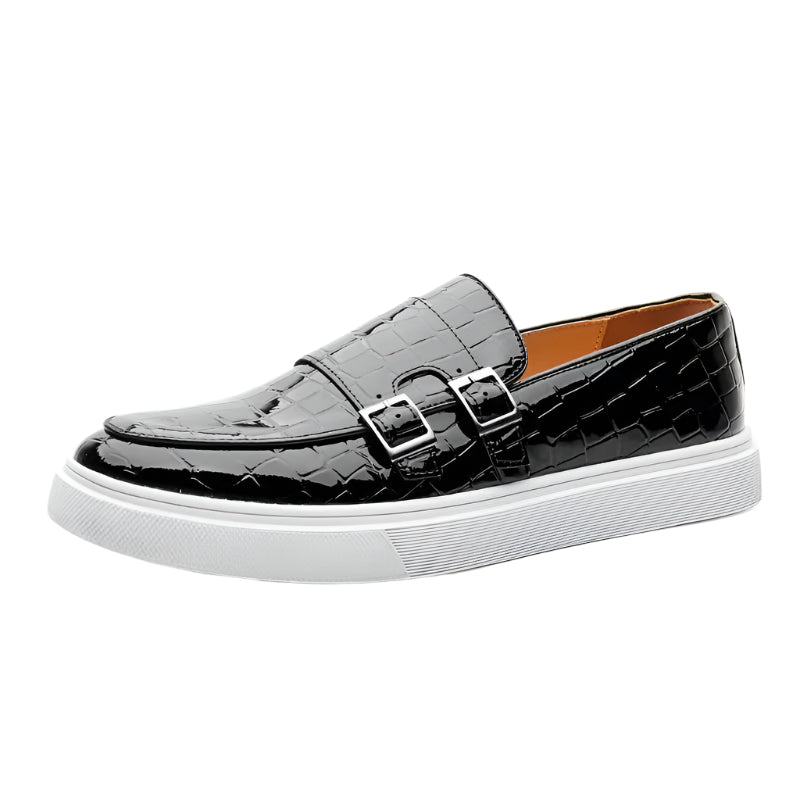 Men's PU Leather Double Buckle Shoes