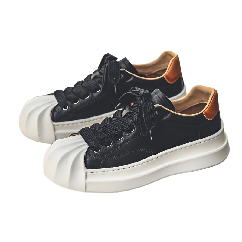 Men's PU Leather Thick Sole Casual Shoes