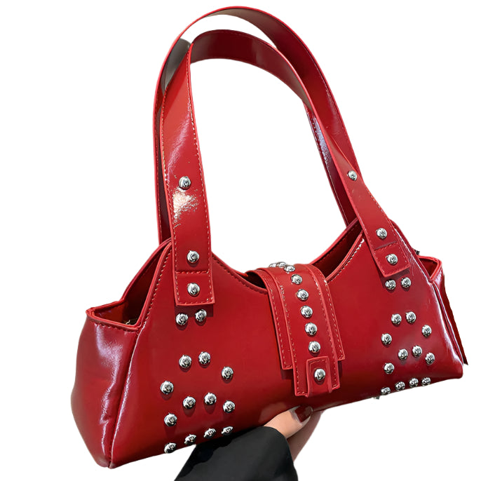 PU Leather Rivet Handbag