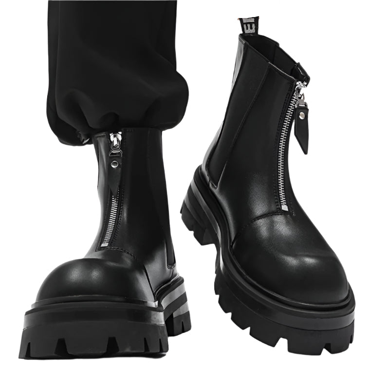 Men's Cowhide Leather High Top Boots