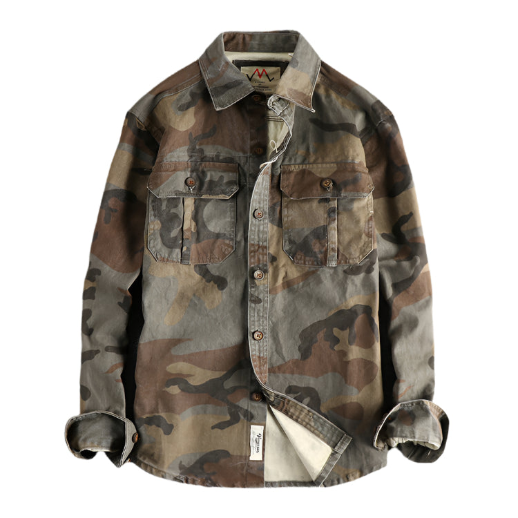 Men's Cargo Pocket Camouflage Shirt