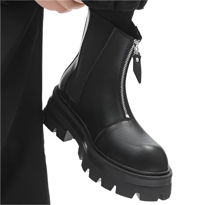 Men's Cowhide Leather High Top Boots