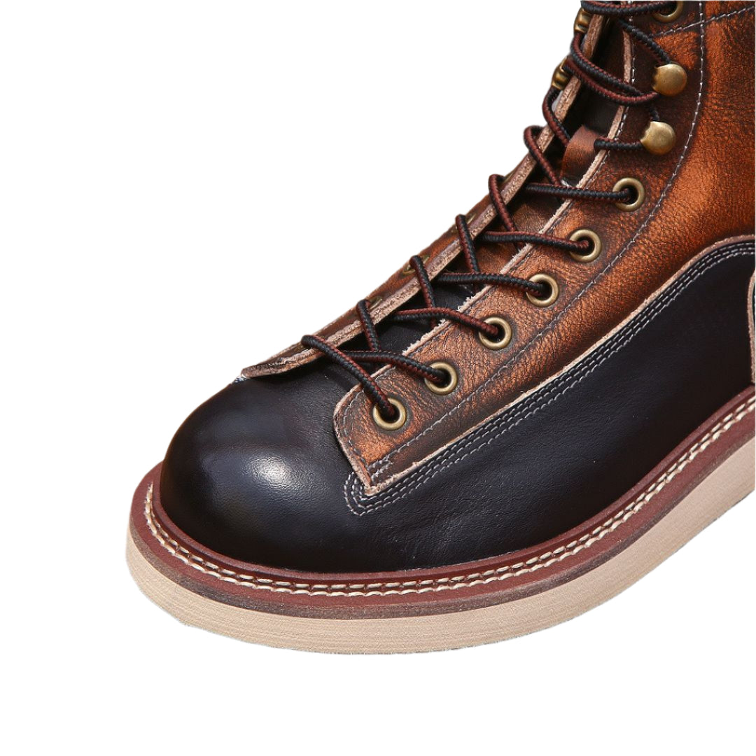 Men's Cowhide Leather Lace Up Boots