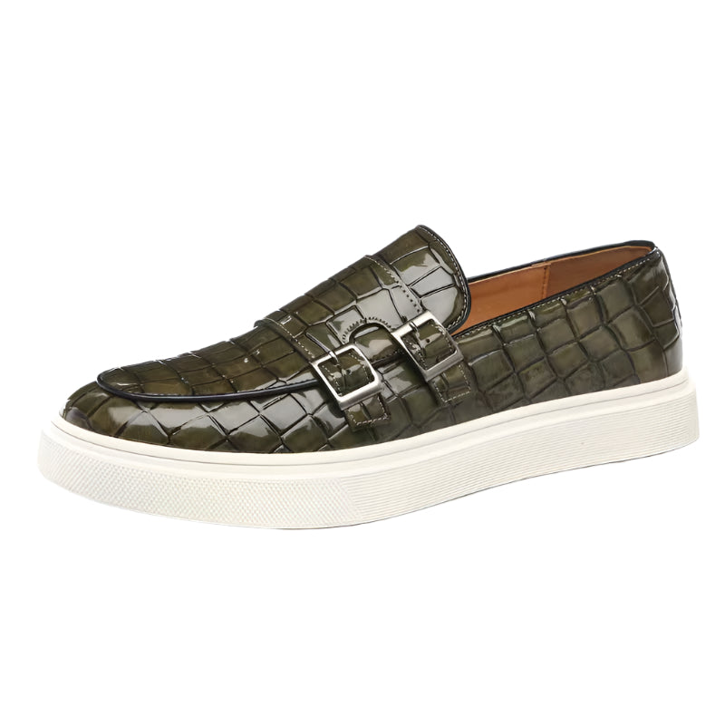 Men's PU Leather Double Buckle Shoes