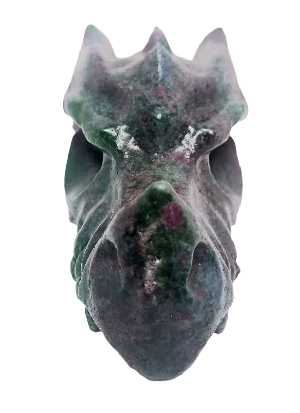 344G Ruby Fuchsite Crystal Dragon Head