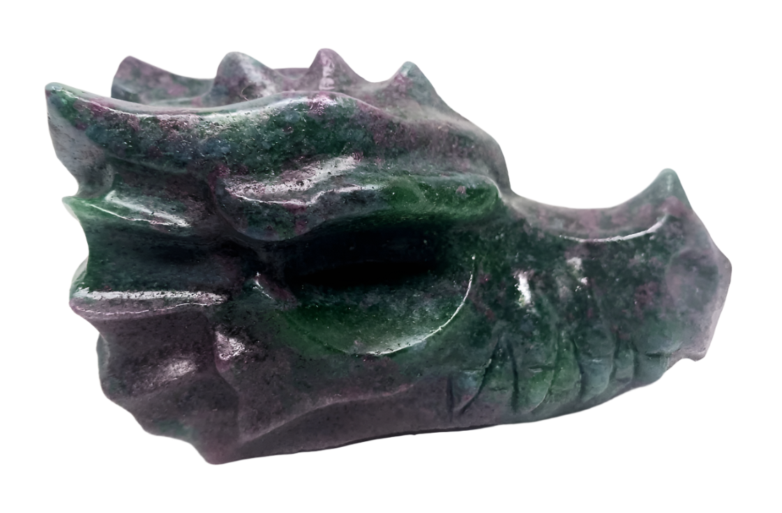 344G Ruby Fuchsite Crystal Dragon Head