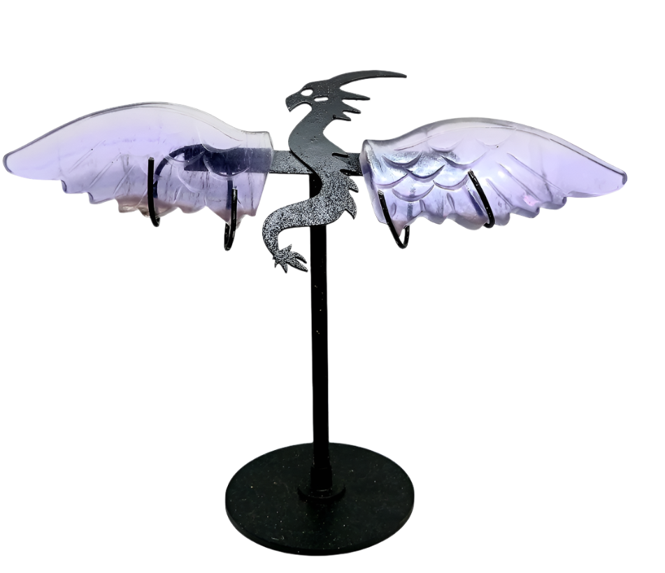 Purple Fluorite Crystal Dragon Wings
