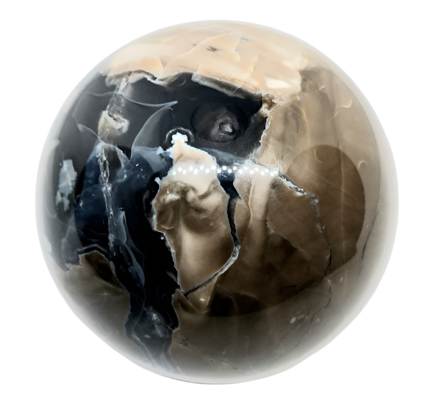 252G Volcanic Agate Crystal Sphere