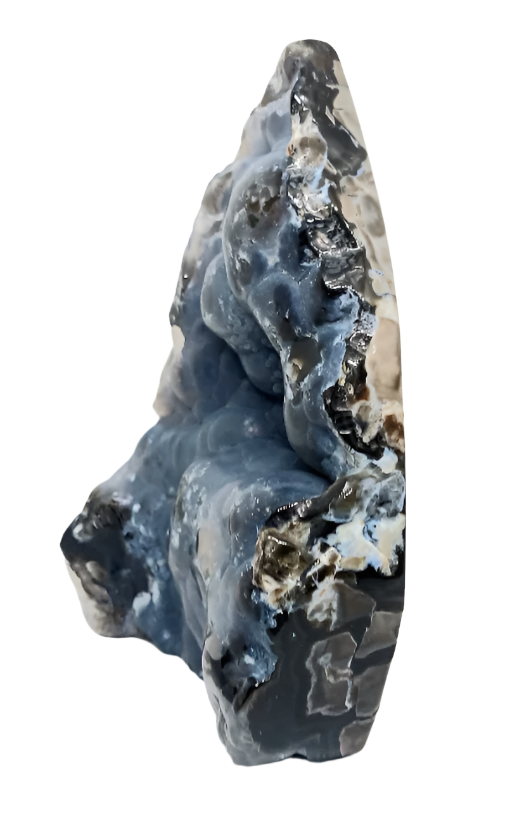 425G Volcanic Agate Crystal Teardrop Point