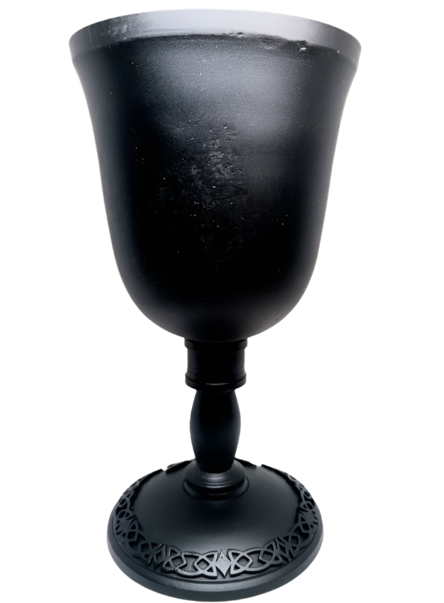 Cast Iron Triple Moon with Pentagram Altar Chalice