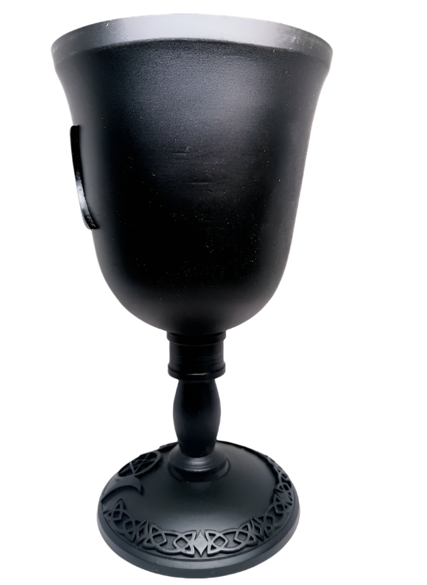 Cast Iron Triple Moon with Pentagram Altar Chalice