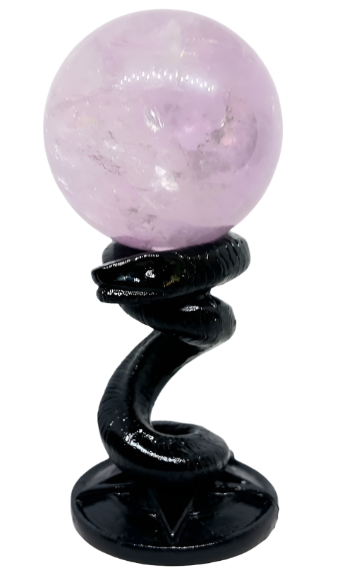 Snake on Pentagram Resin Crystal Sphere Holder