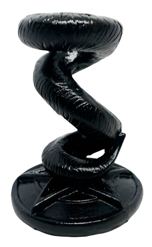 Snake on Pentagram Resin Crystal Sphere Holder