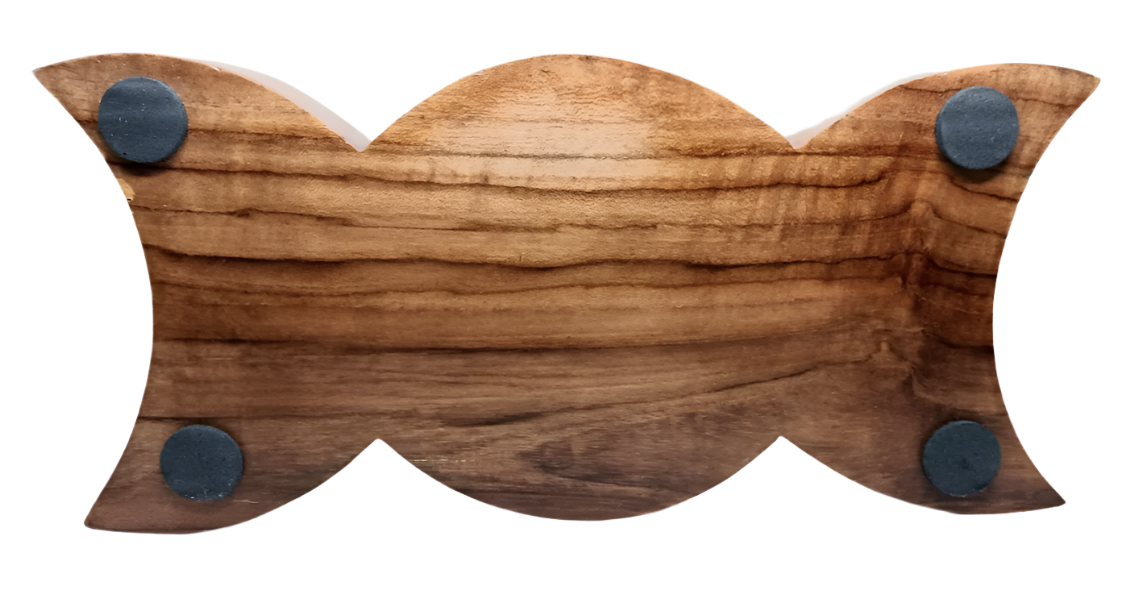 Handmade Teak Wood Triple Moon Altar Bowl