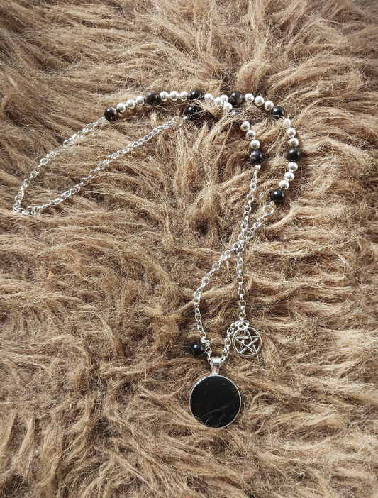 Mini Scrying Mirror Necklace