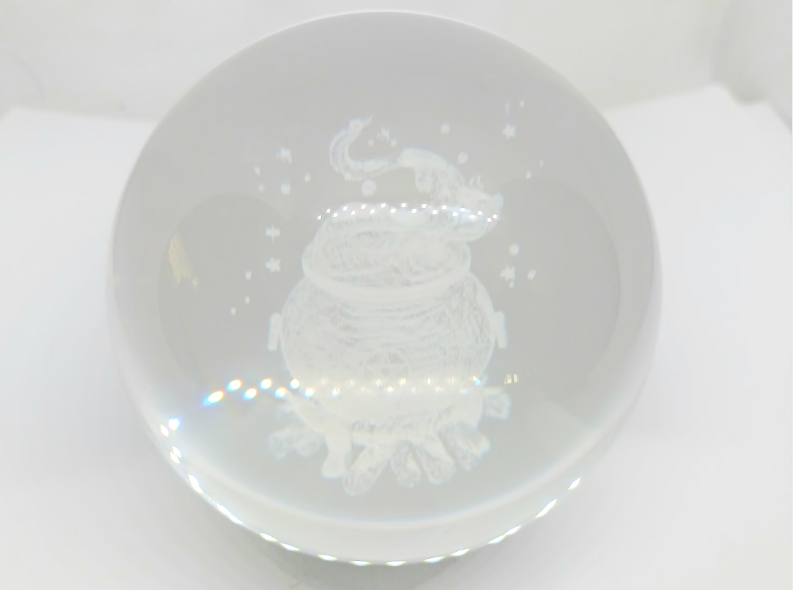 Large Cauldron 3D Print Glass Globe