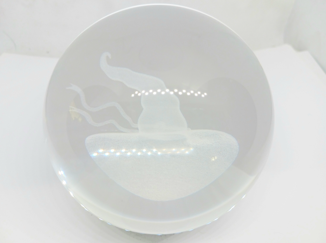 Large Size Witch Hat 3D Glass Globe