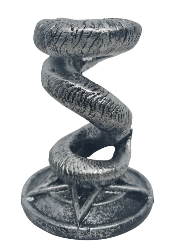 Snake on Pentagram Resin Crystal Sphere Holder