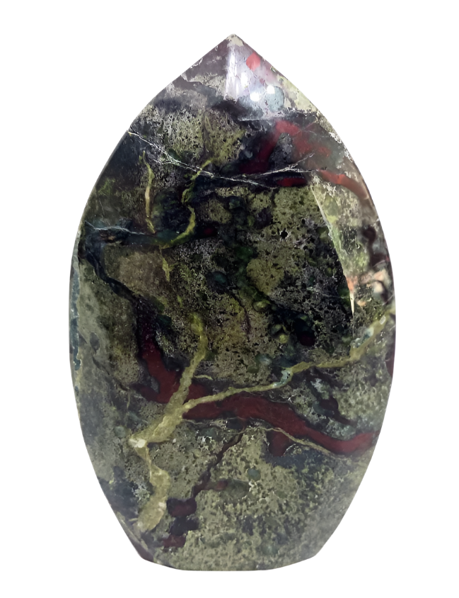 246G Dragon Bloodstone Crystal Teardrop Point
