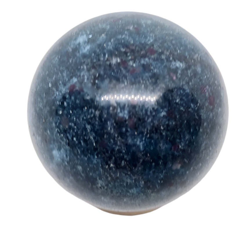 409G Ruby in Kyanite Crystal Sphere