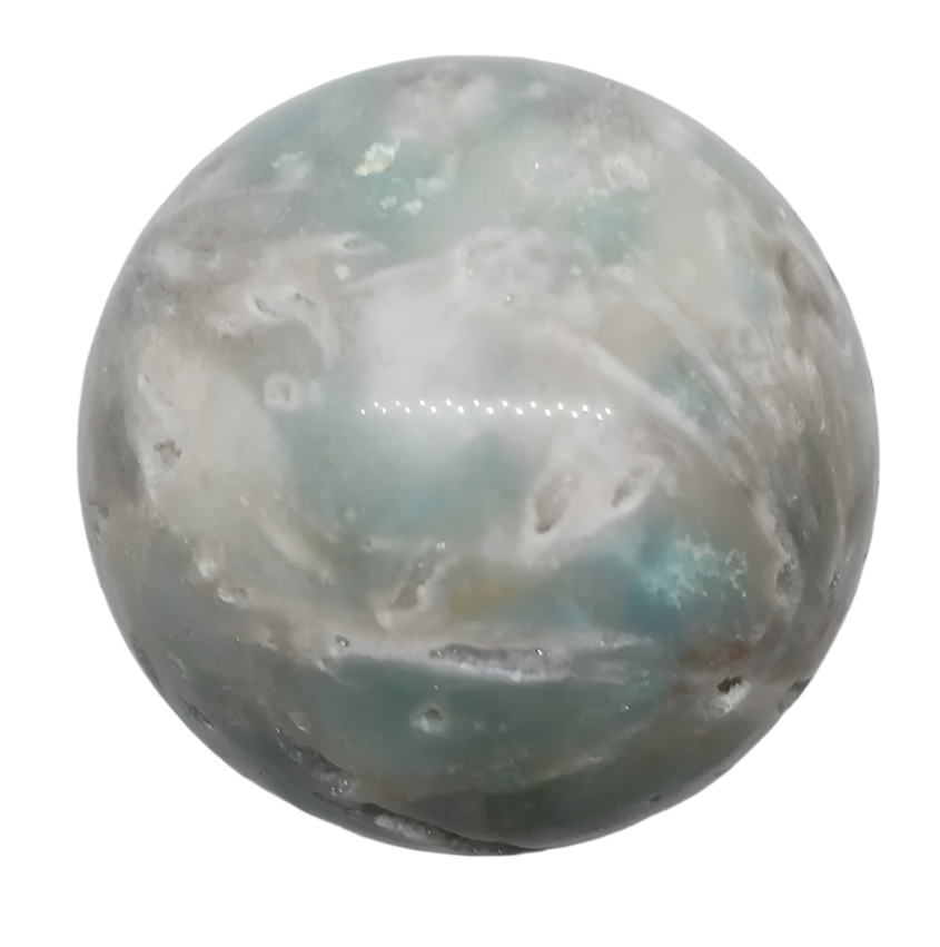 395G Blue Caribbean Calcite Sphere