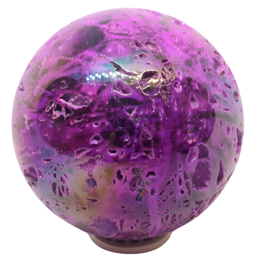 722G Purple Aura Sphalerite Sphere