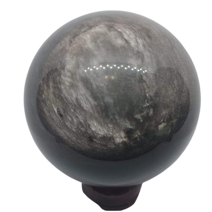 2.3lbs Silver Sheen Obsidian Crystal Sphere