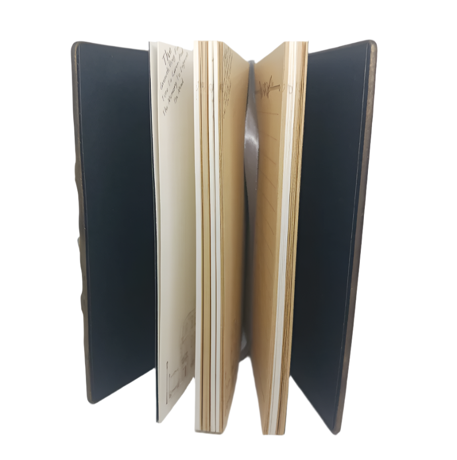 Yggdrasil Journal with Amethyst and Carnelian Crystal