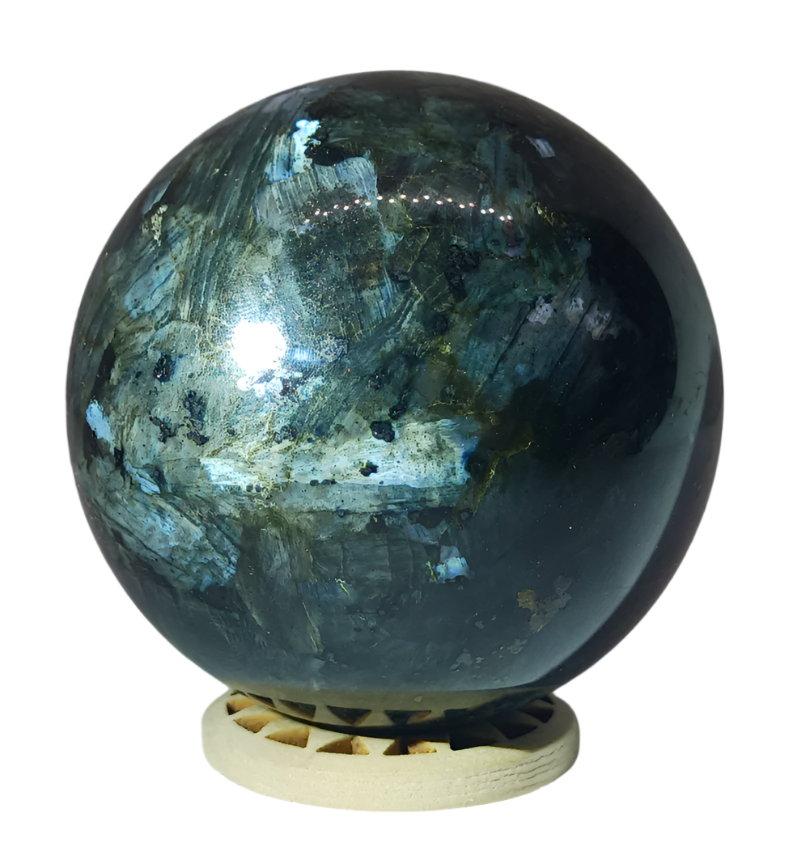 292G Larvikite Crystal Sphere