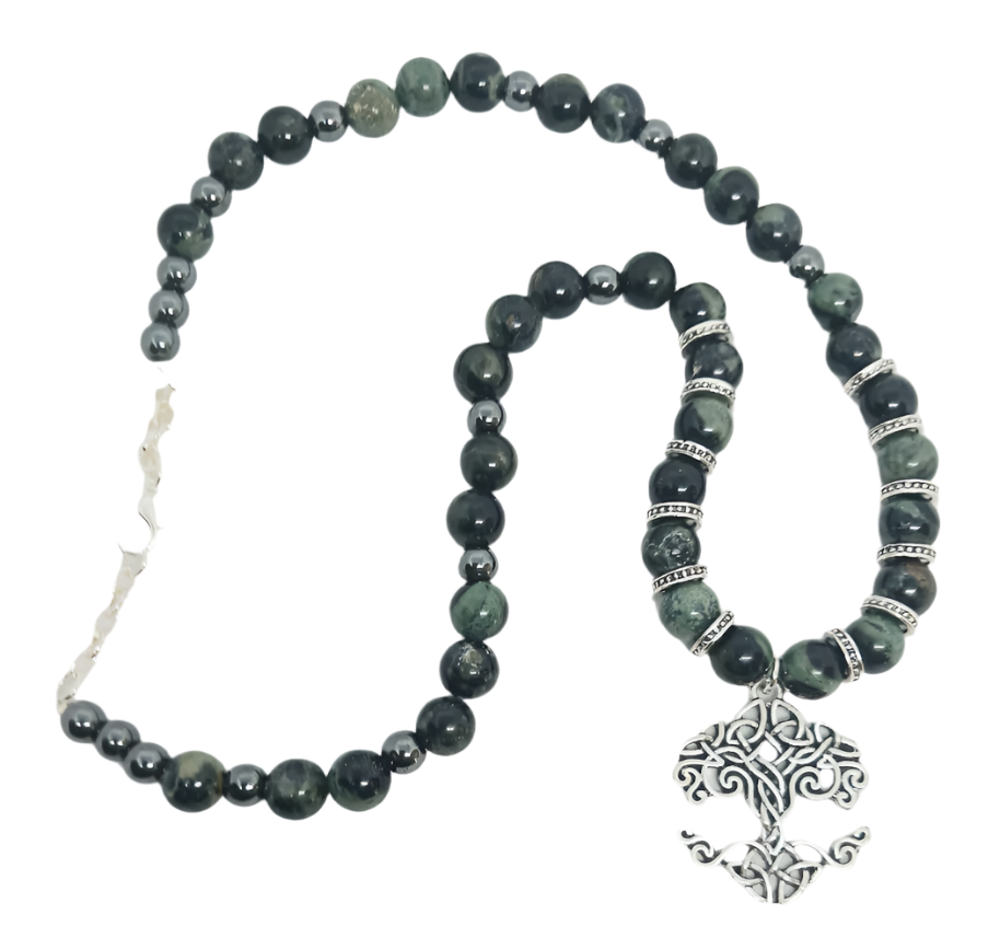 Yggdrasil Necklace with Kambaba Jasper Crystal