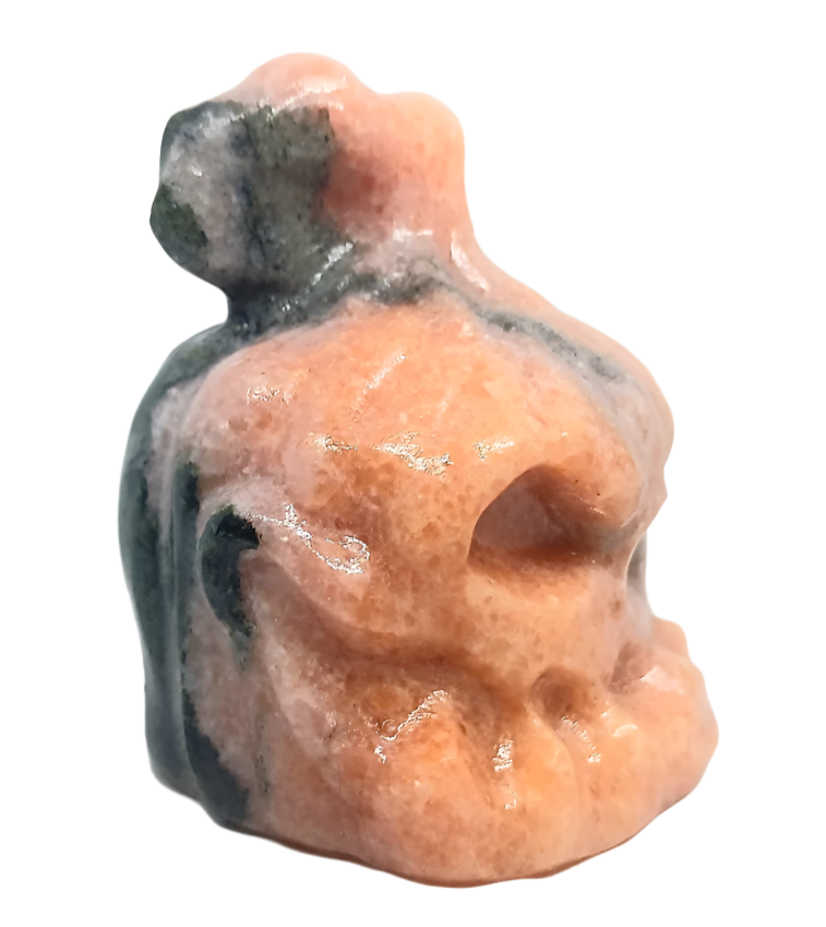 225g Sunstone Crystal Creepy Jack O Lantern Pumpkin Carving