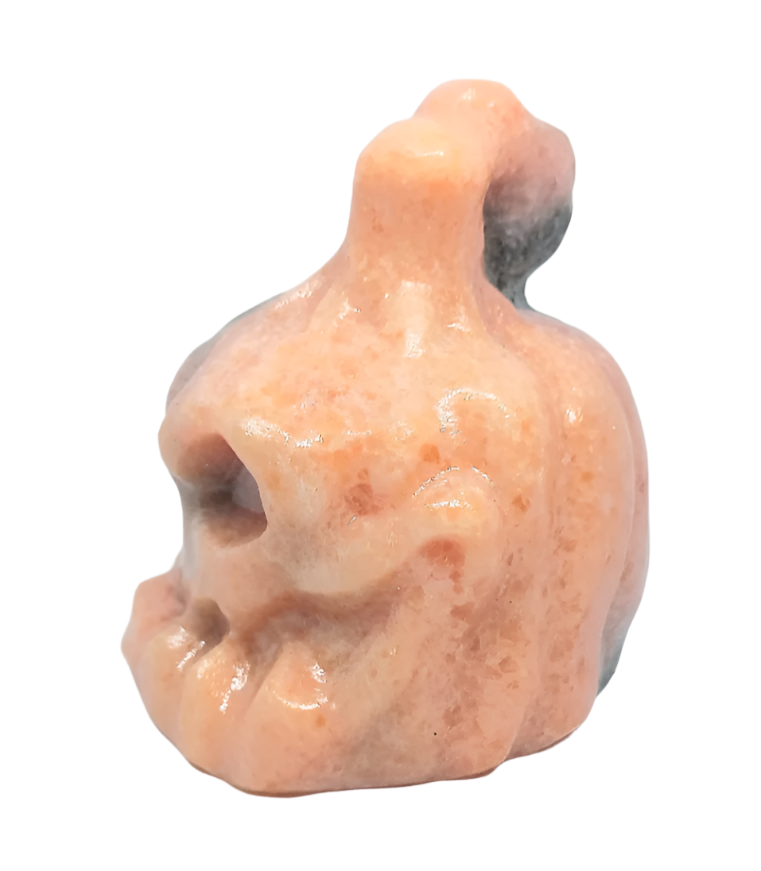 225g Sunstone Crystal Creepy Jack O Lantern Pumpkin Carving