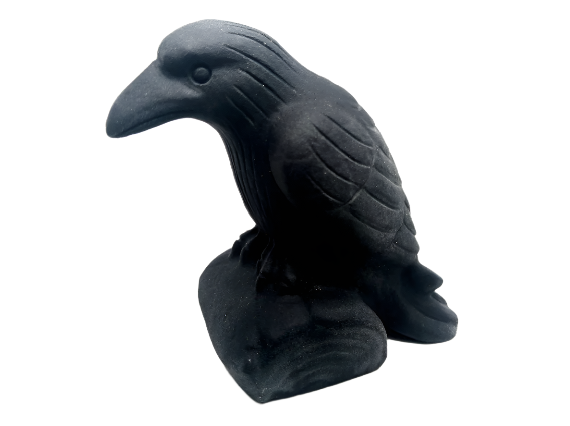 311g Obsidian Crystal Raven