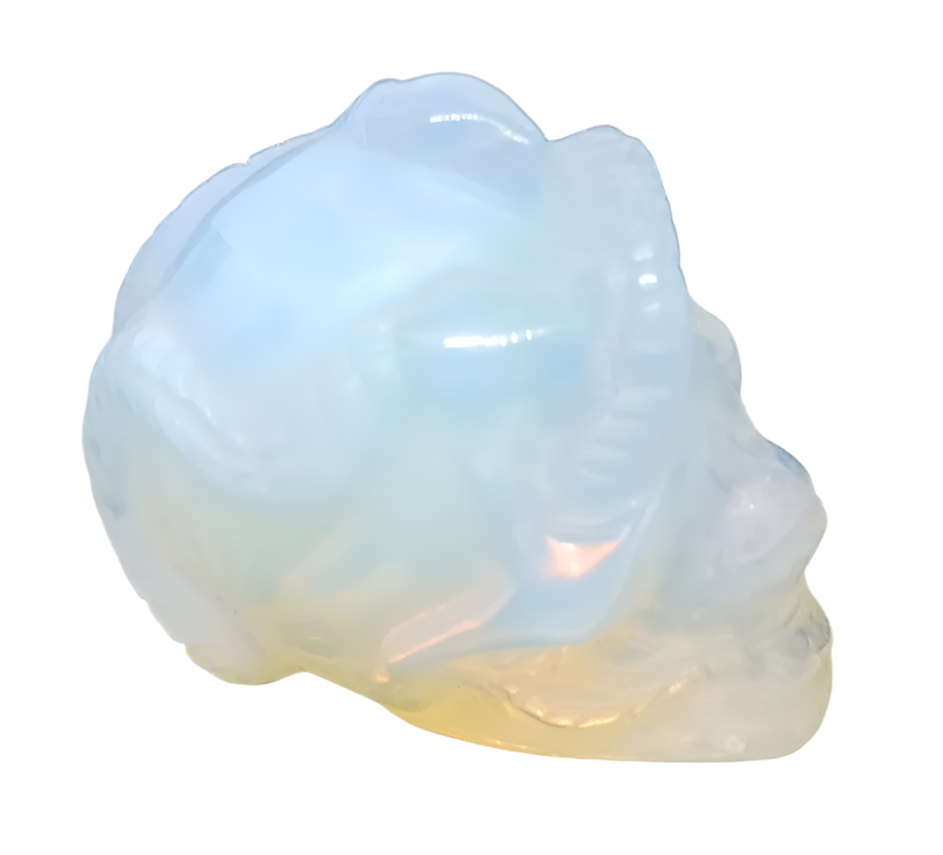 147G Opalite Crystal Medusa Skull