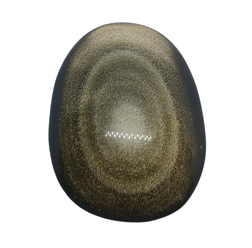 130G Golden Obsidian Palm Stone