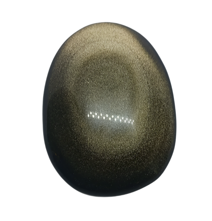 130G Golden Obsidian Palm Stone