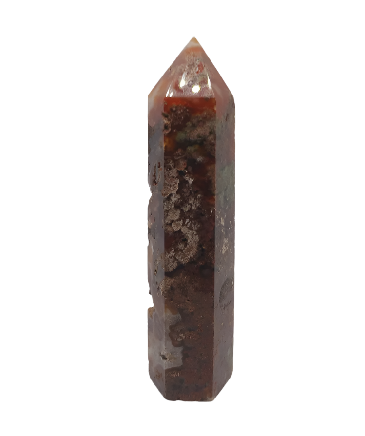 88G Red Moss Agate Crystal Tower
