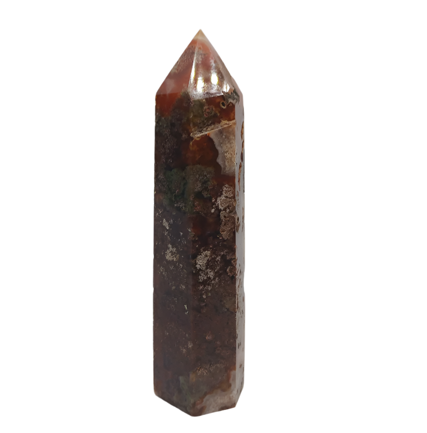 88G Red Moss Agate Crystal Tower