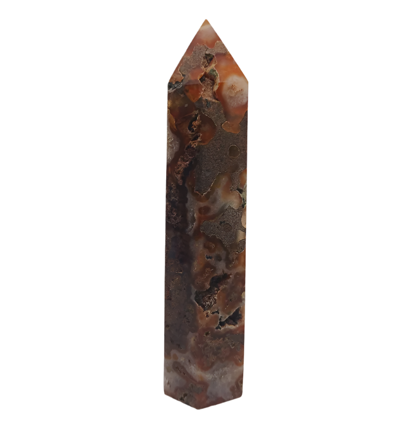 88G Red Moss Agate Crystal Tower