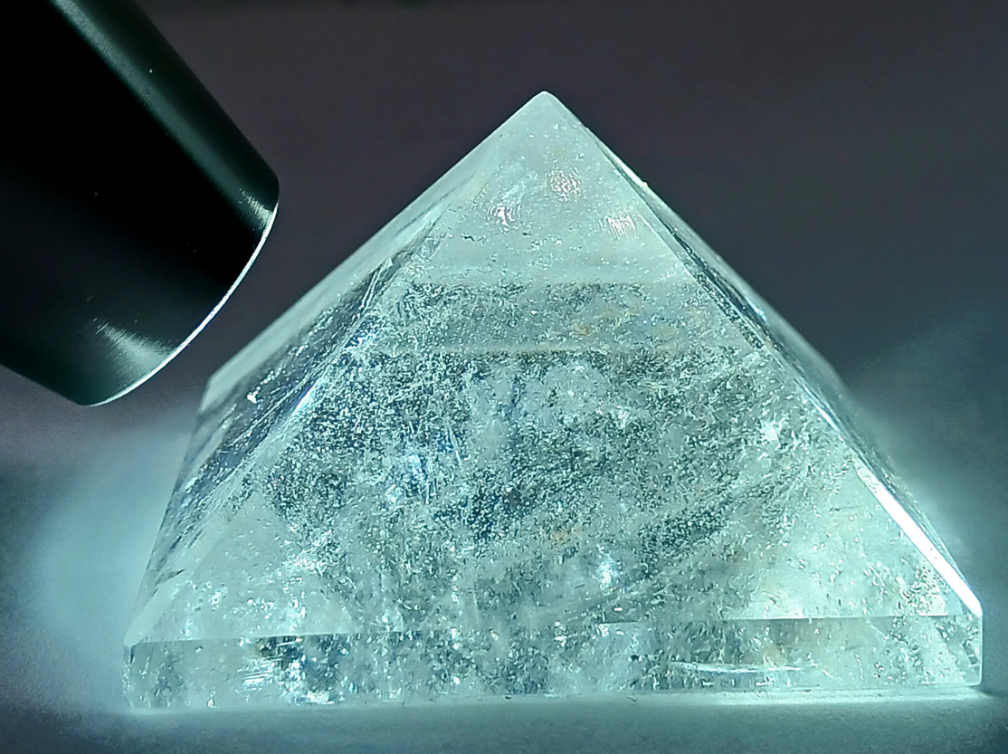 Quartz Crystal Pyramid Carving
