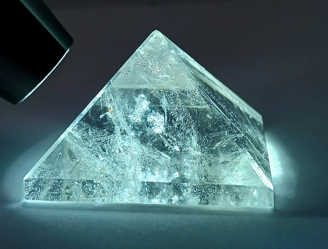 Quartz Crystal Pyramid Carving