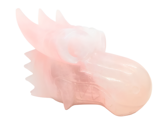 3.2lbs Rose Crystal Quartz Dragon Head