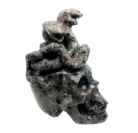 865G Yooperlite Crystal Skull with Snakes