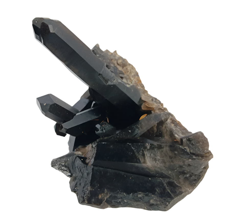 270G Smoky Quartz Crystal Cluster