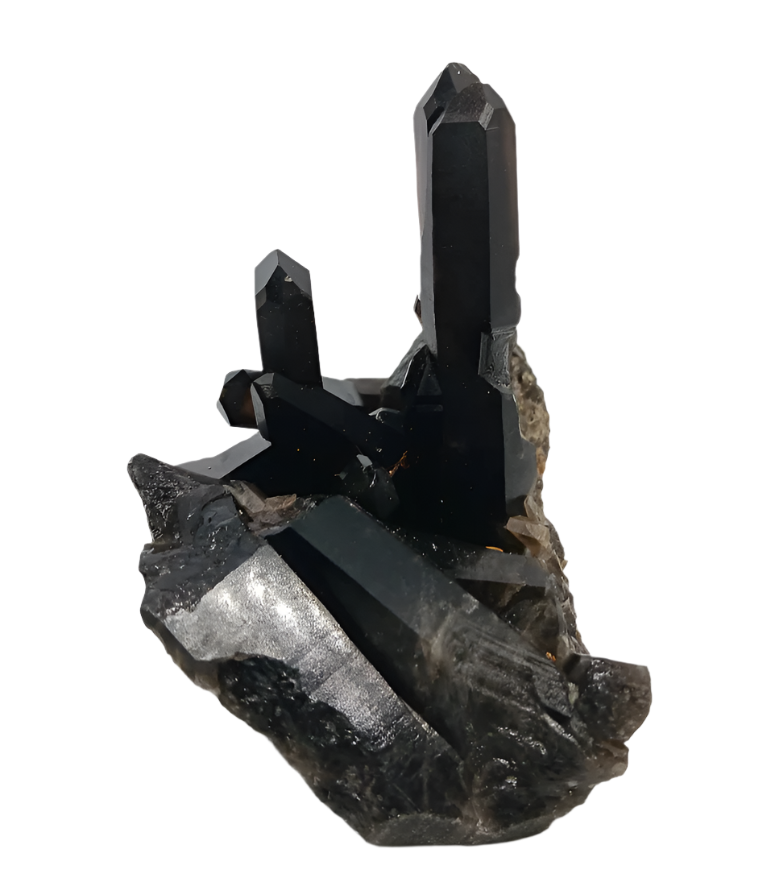 270G Smoky Quartz Crystal Cluster