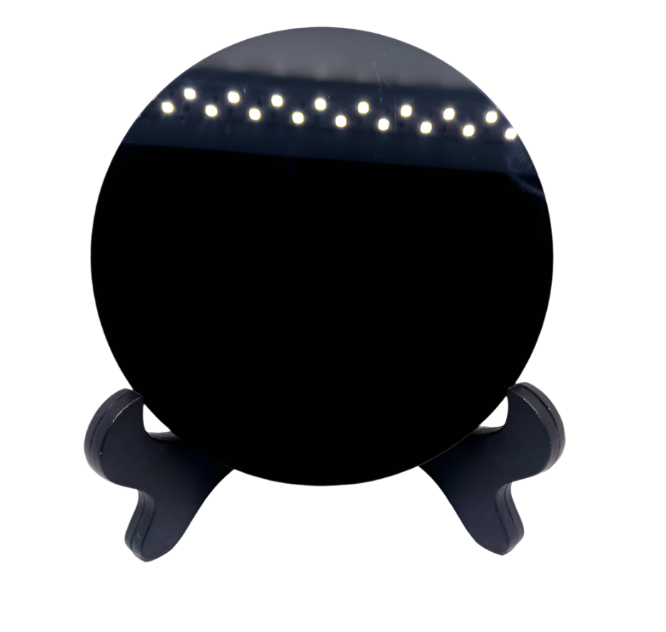 Black Obsidian Crystal Scrying Mirror