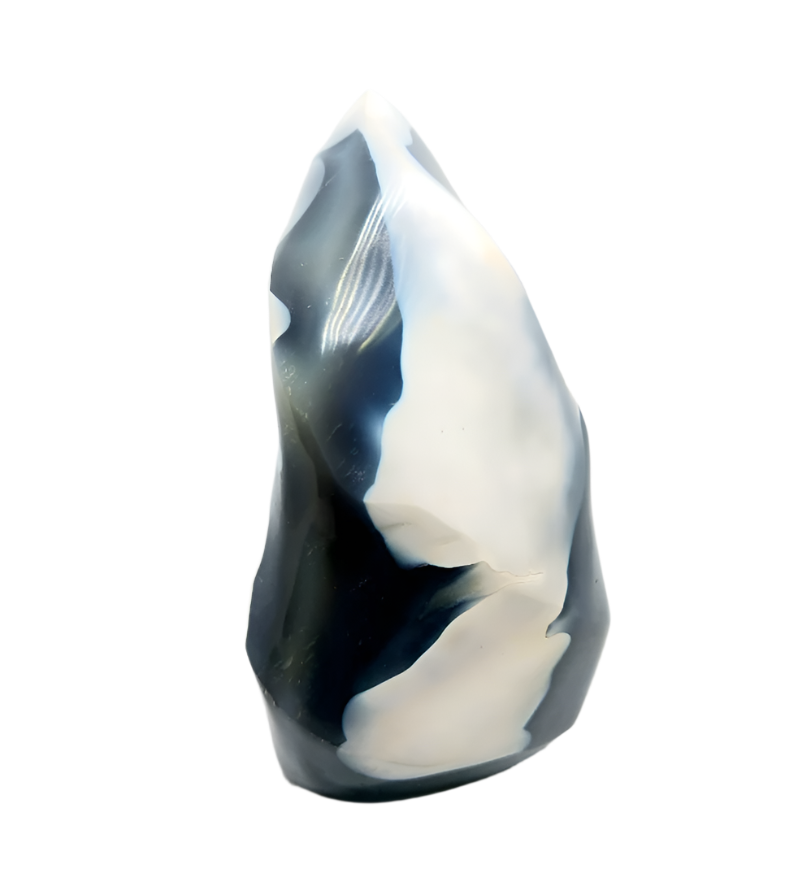 696G Orca Agate Crystal Flame