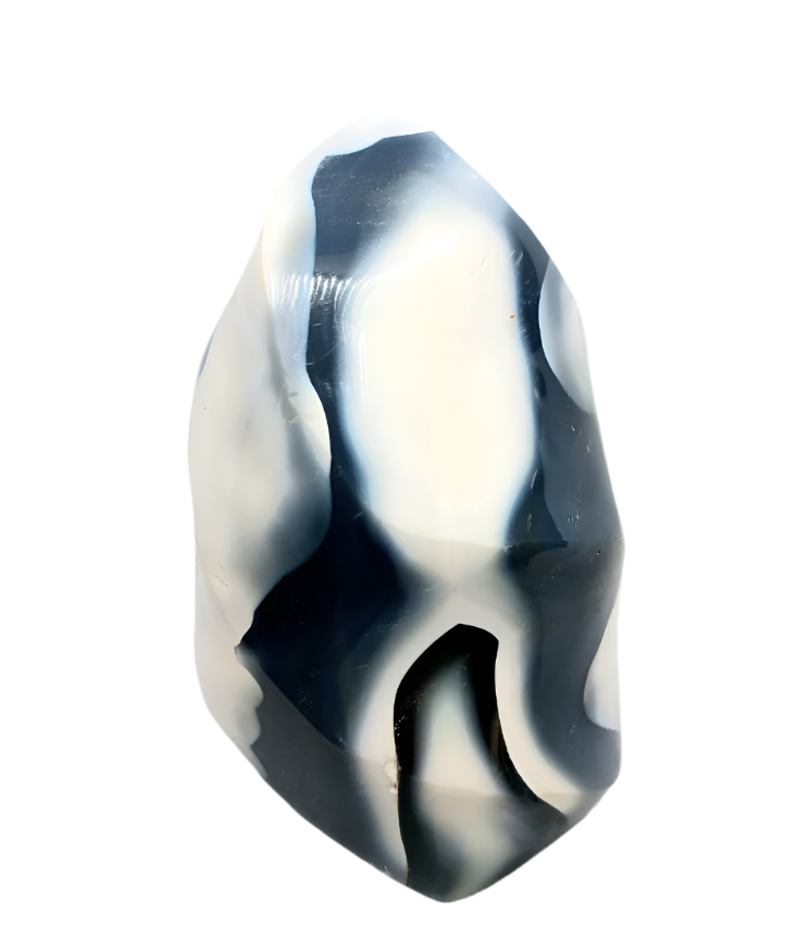 696G Orca Agate Crystal Flame