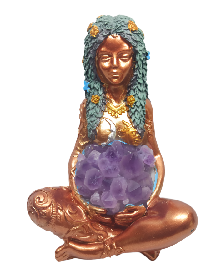 Earth Mother Amethyst Lamp